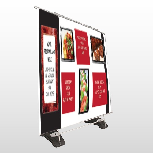 Restaurant Specials 370 Exterior Pocket Banner Stand