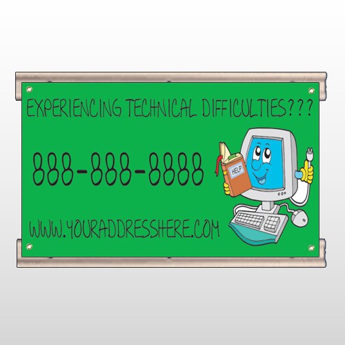 Cartoon Computer 431 Track Sign