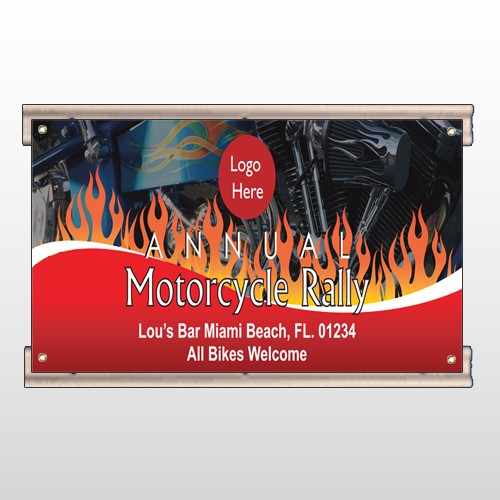 Motorcycle Flame 107 Track Sign