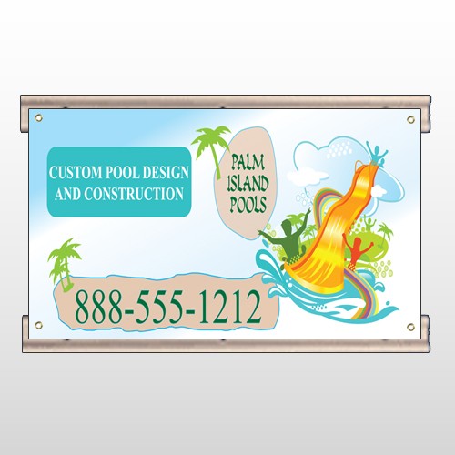 Palm Island Pool 534 Track Sign