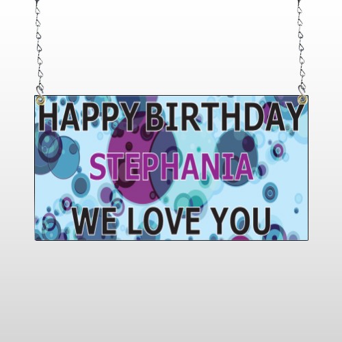 Birthday Dots 16 Window Sign