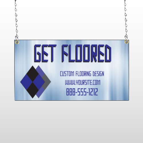 Blue Checker 249 Window Sign