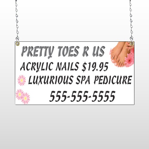 Floral Pedicure 293 Window Sign