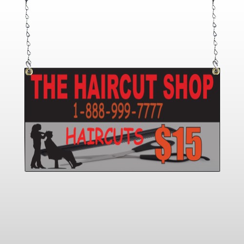 Haircut Scissors 644 Window Sign