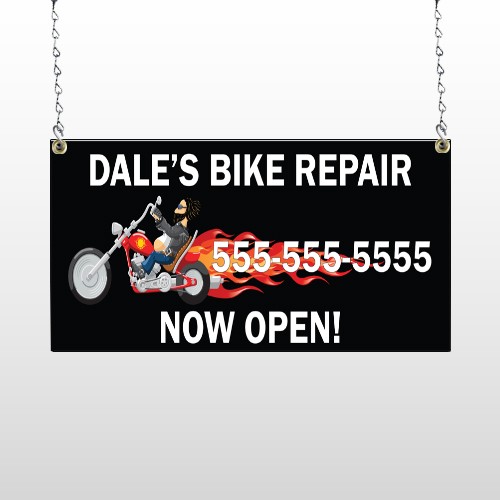 Harley Flames 108 Window Sign