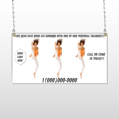 High Kick Woman 408 Window Sign