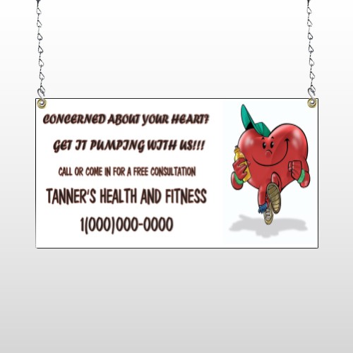 Running Heart 401 Window Sign