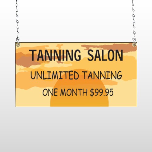 Tanning Sun 296 Window Sign