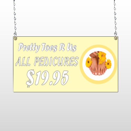 Yellow Pedicure 294 Window Sign