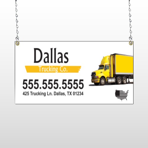 Yellow Truck 296 Window Sign