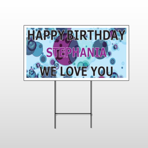 Birthday Dots 16 Wire Frame Sign