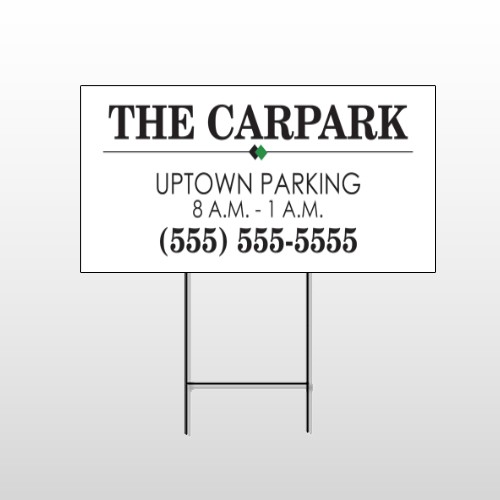 Car Park 122 Wire Frame Sign