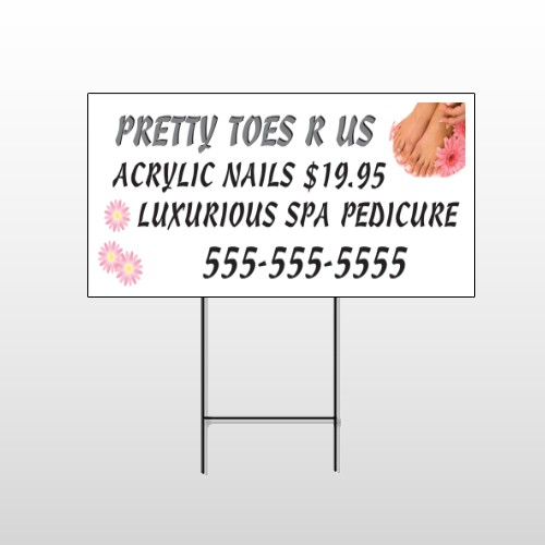 Floral Pedicure 293 Wire Frame Sign