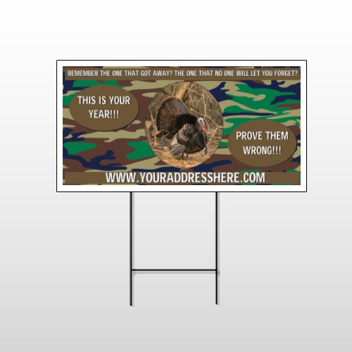 Hunt Turkey 409 Wire Frame Sign