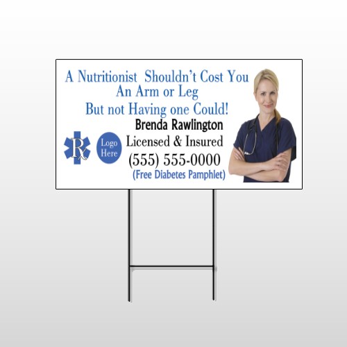 Nutritionist 46 Wire Frame Sign
