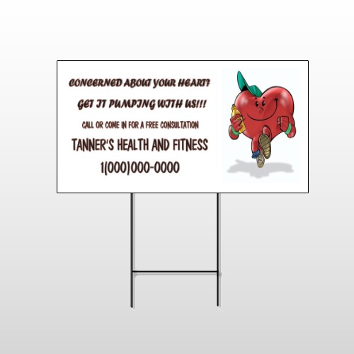 Running Heart 401 Wire Frame Sign