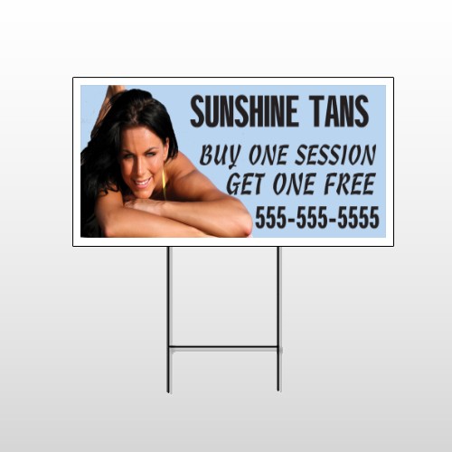 Sunshine Tans 297 Wire Frame Sign