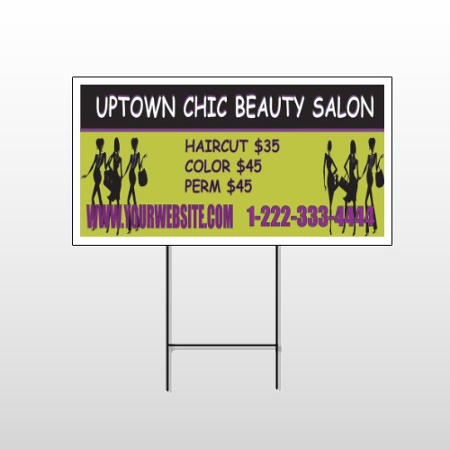 Uptown Salon 642 Wire Frame Sign
