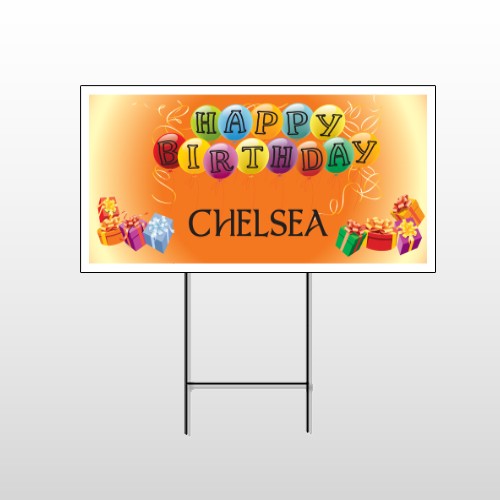 Birthday Balloons 185 Wire Frame Sign