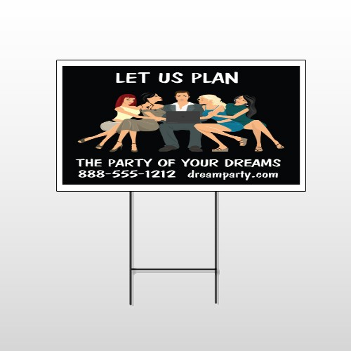 Party Planning 519 Wire Frame Sign