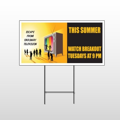 Television 525 Wire Frame Sign