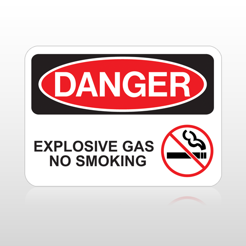 OSHA Danger Explosive Gas No Smoking