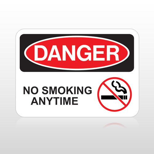 OSHA Danger No Smoking Anytime