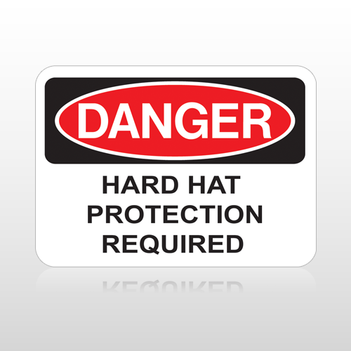 OSHA Danger Hard Hat Protection Required
