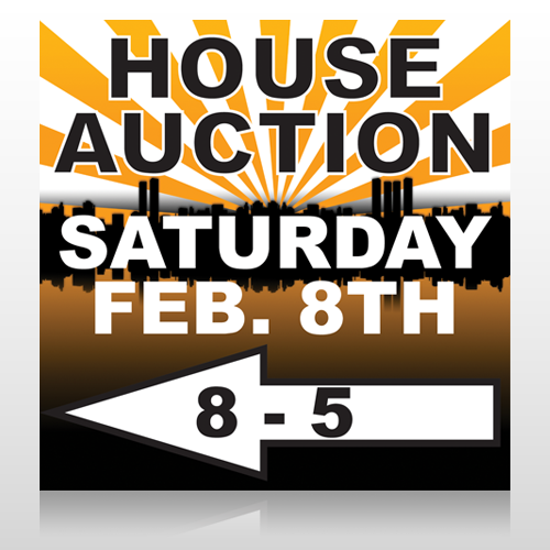 Auction Left Arrow 716 Site Sign