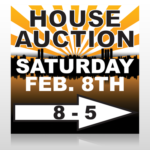 Auction Right Arrow 717 Site Sign