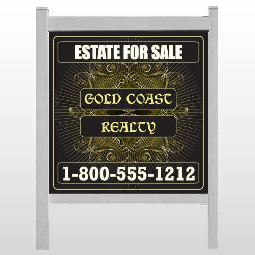 Gold Pin Stripe 655 48"H x 48"W Site Sign 