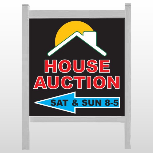 Auction Left Arrow 728 48"H x 48"W Site Sign