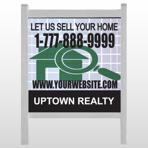 House Magnified 854 48"H x 48"W Site Sign