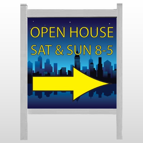 Open House Night City 707 48"H x 48"W Site Sign