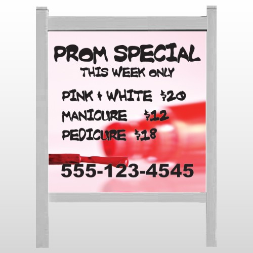 Pink Polish 486 48"H x 48"W Site Sign