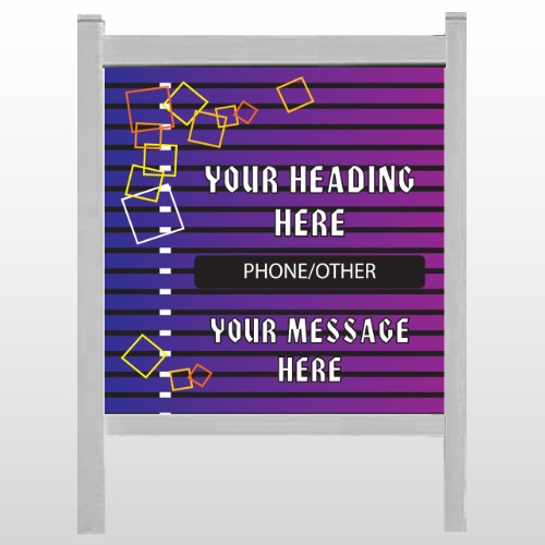 Purple Stripes 142 48"H x 48"W Site Sign