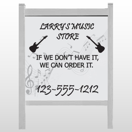 Silhouette Guitar 371 48"H x 48"W Site Sign