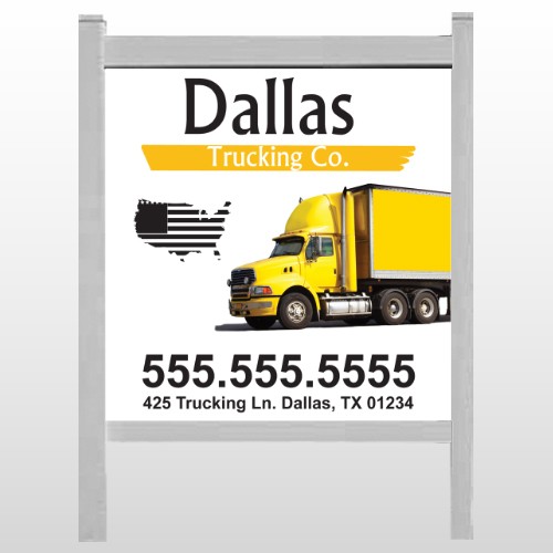 Yellow Truck 296 48"H x 48"W Site Sign