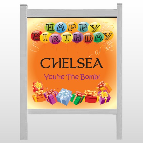 Birthday Balloons 185 48"H x 48"W Site Sign