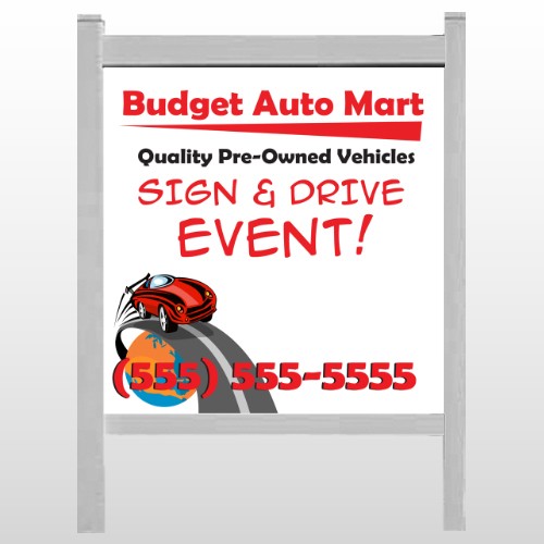 Budget Auto Mart 116 48"H x 48"W Site Sign