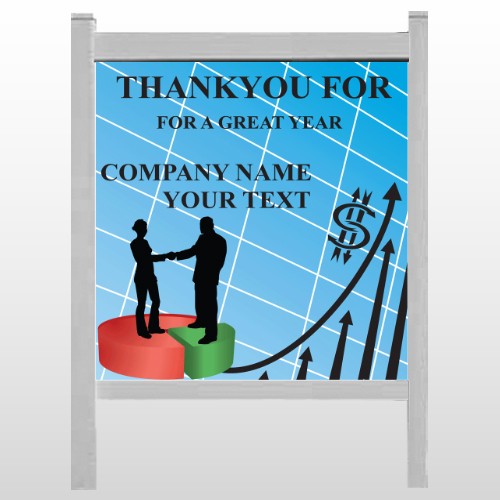 Pie Graph Arrows 05 48"H x 48"W Site Sign