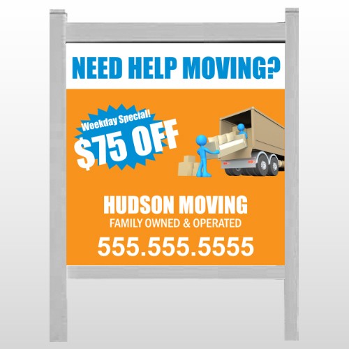 Blue Moving 294 48"H x 48"W Site Sign