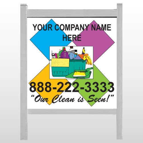 Cleaning Supplies 451 48"H x 48"W Site Sign