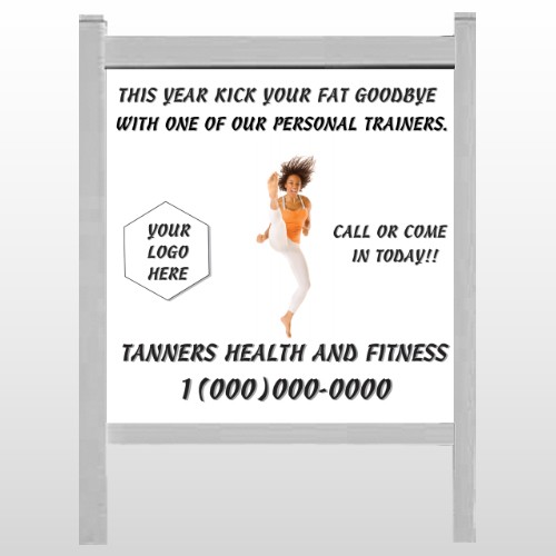 High Kick Woman 408 48"H x 48"W Site Sign