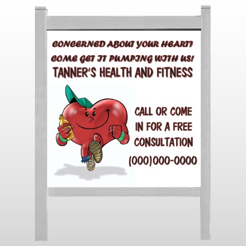 Running Heart 401 48"H x 48"W Site Sign