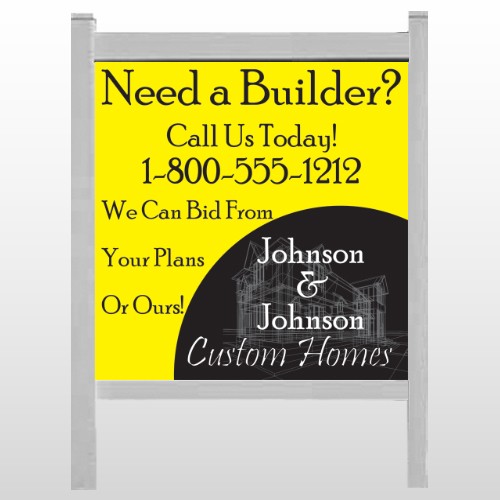 Yellow House Plan 216 48"H x 48"W Site Sign 