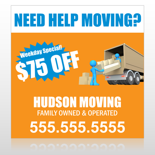 Blue Moving 294 Site Sign