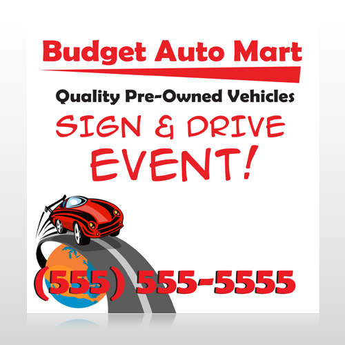 Budget Auto Mart 116 Custom Sign
