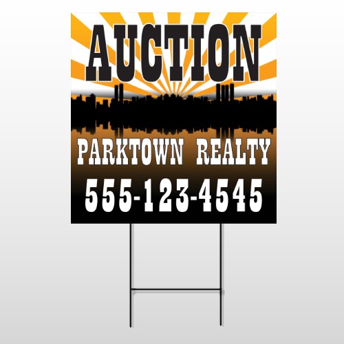 Auction Parktown 647 Wire Frame Sign
