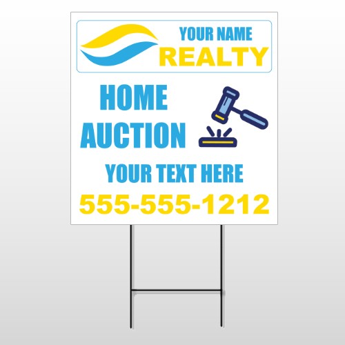Gavel Banging 660 Wire Frame Sign